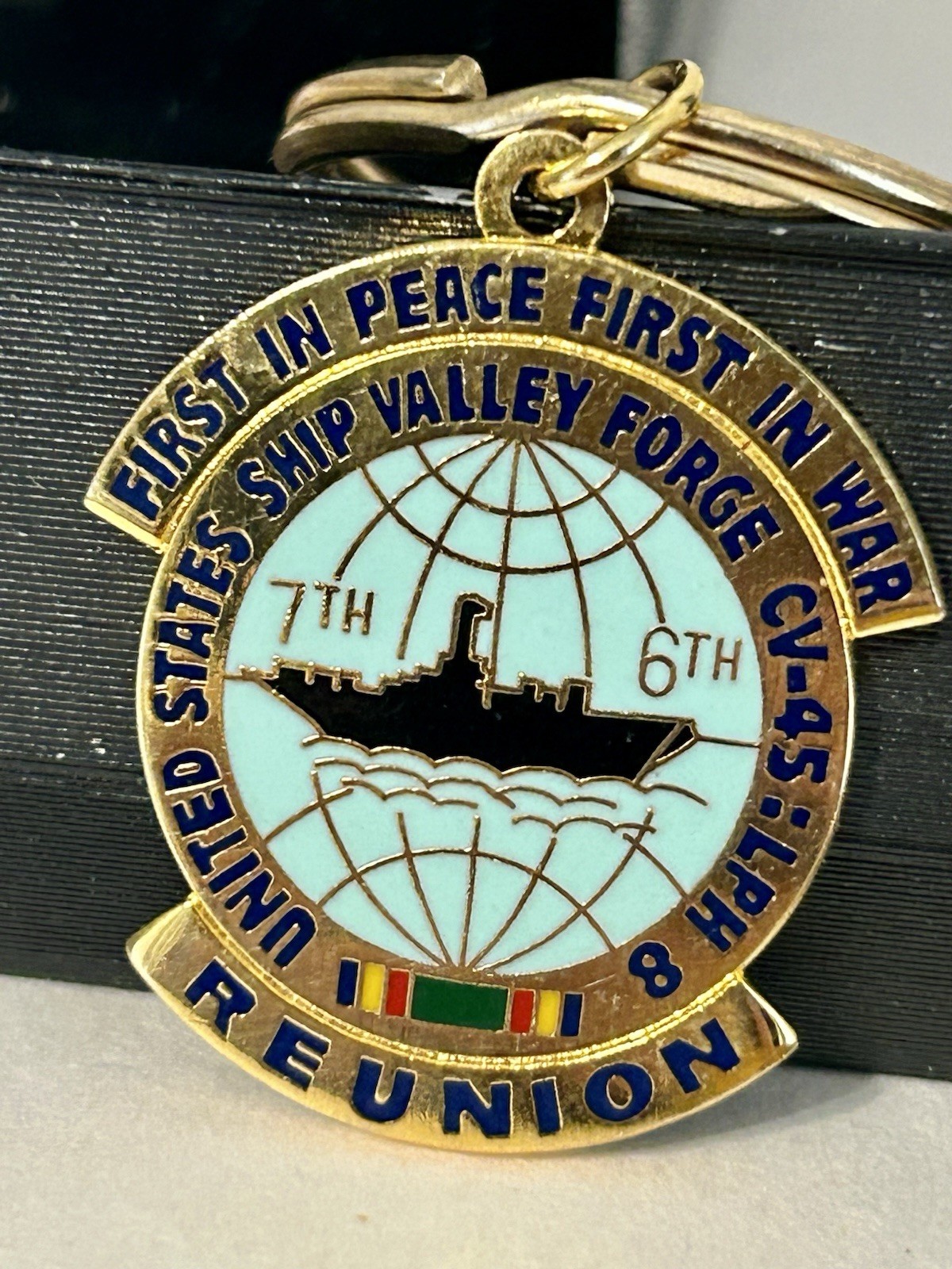 United States Ship Valley Forge CV-45 : LPH 8 Reunion Keychain Rare