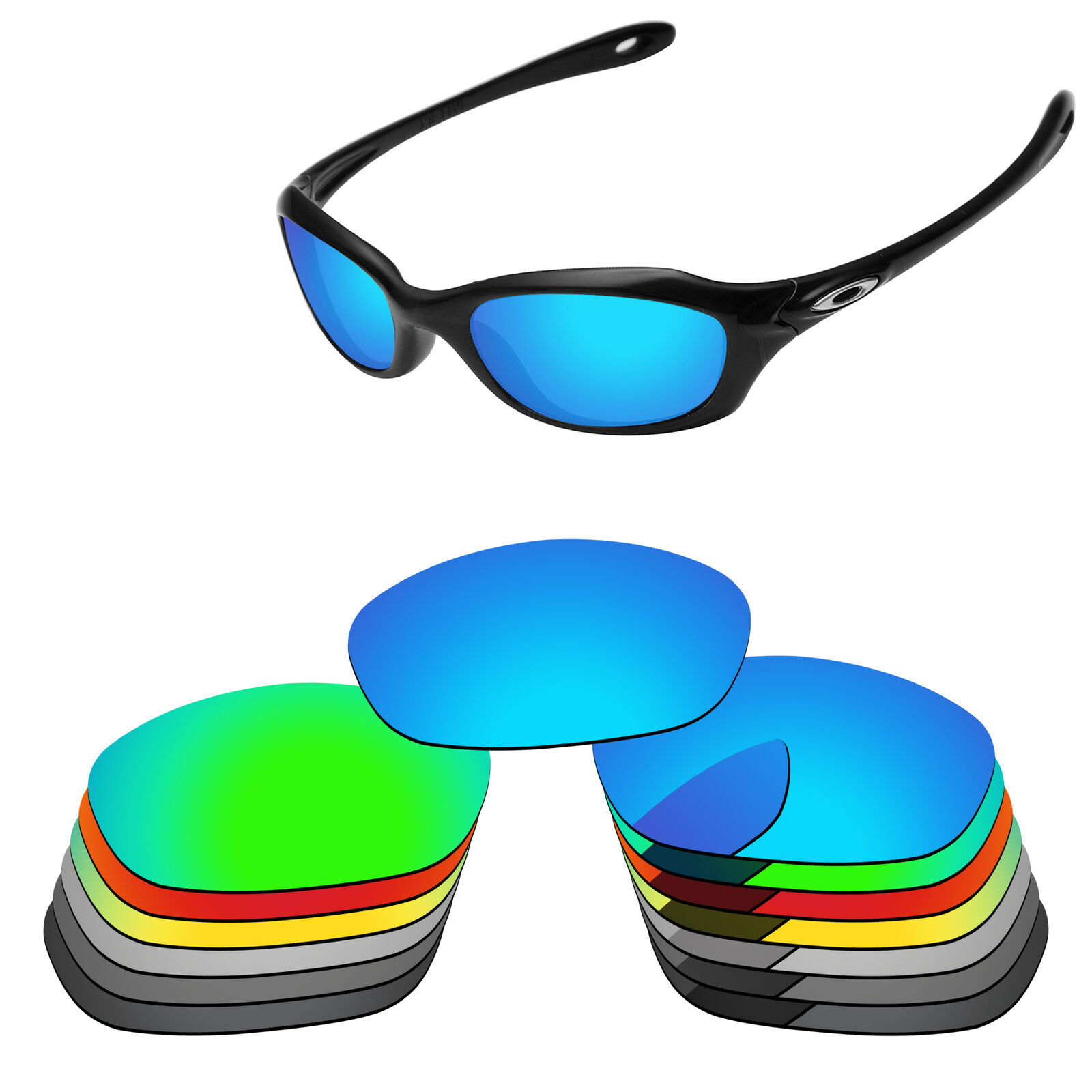 Lenslog Polarized Replacement Lenses For-Oakley XS Five Sunglass - Options