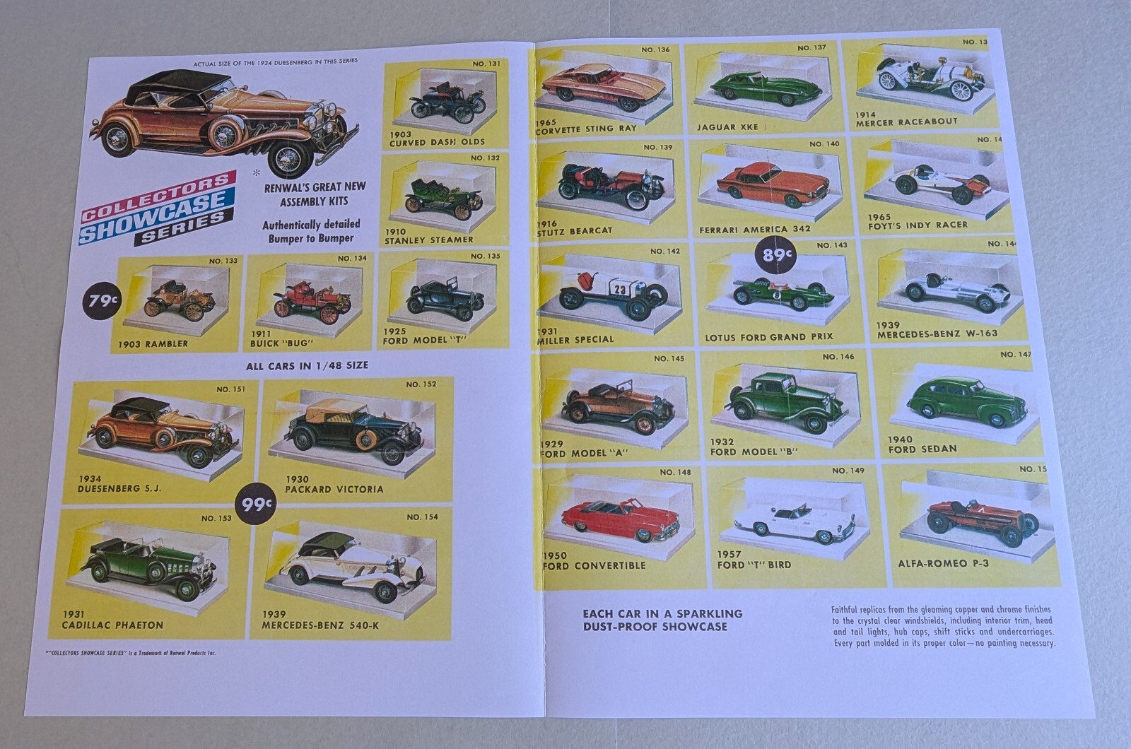 Renwal model car catalog reprint in 11.7 x 16.5 (Europe A3 format)