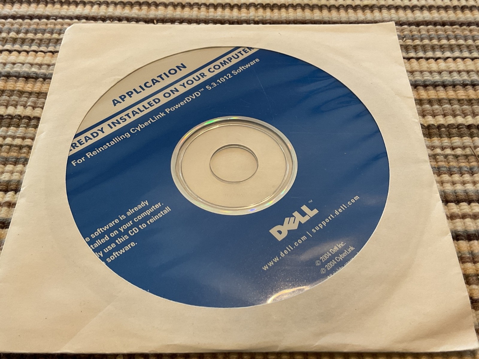 Dell CyberLink PowerDVD 5.3 .1012 Software Application CD Re-install 2004 NEW