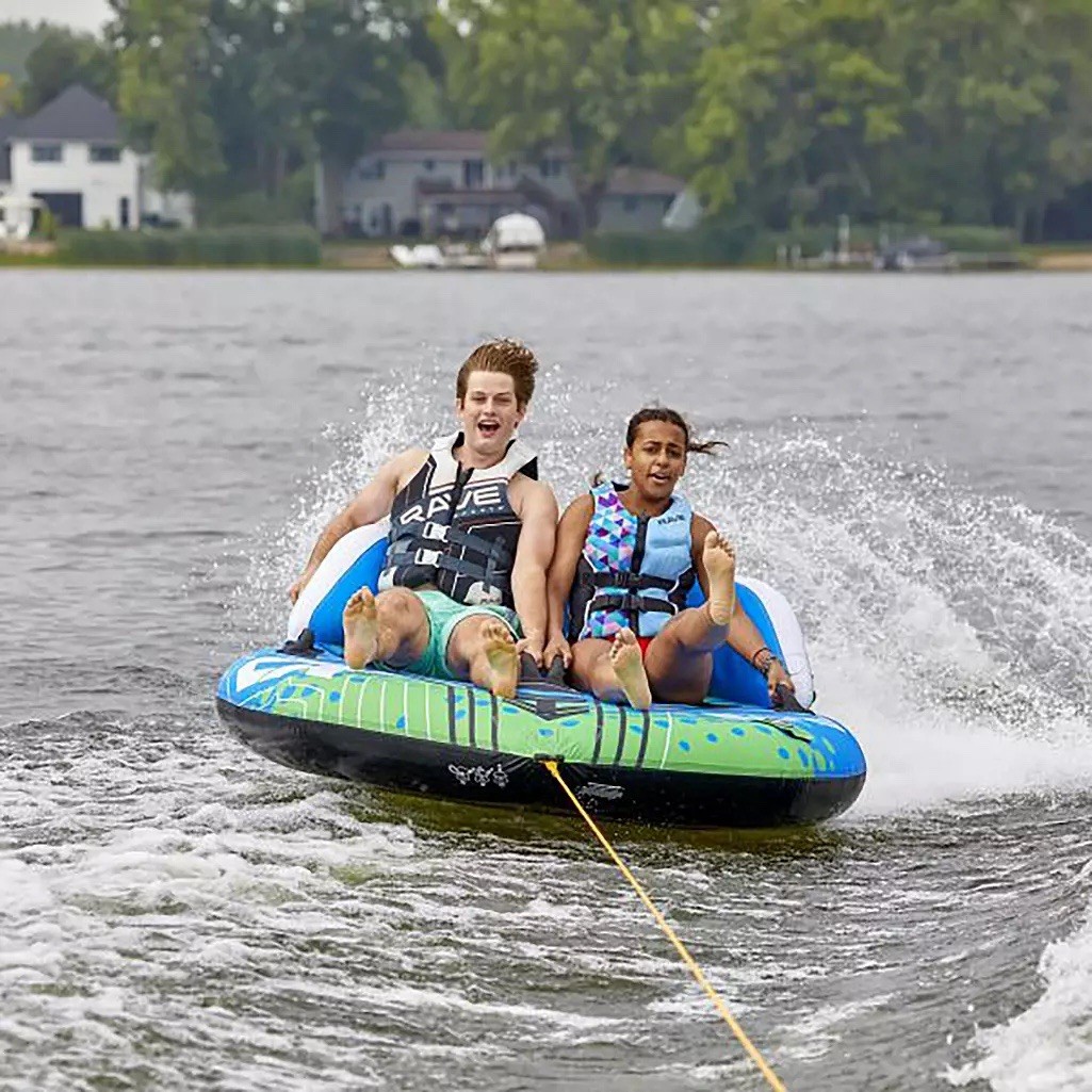 Rave Sports X2 Boat Towable Raft Float Tube for The Lake & Ocean