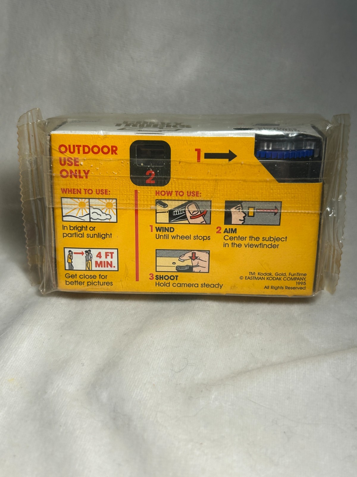 1995 New Sealed Kodak FunTime 35 Disposable Camera