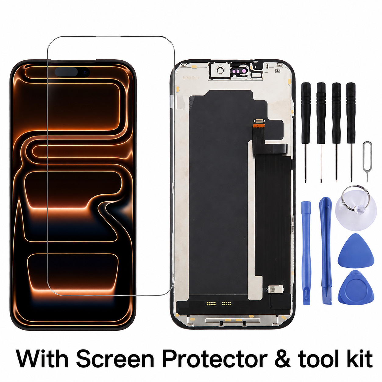 For iPhone 17/17 Pro Max Screen Replacement Incell LCD Touch Display with Tools