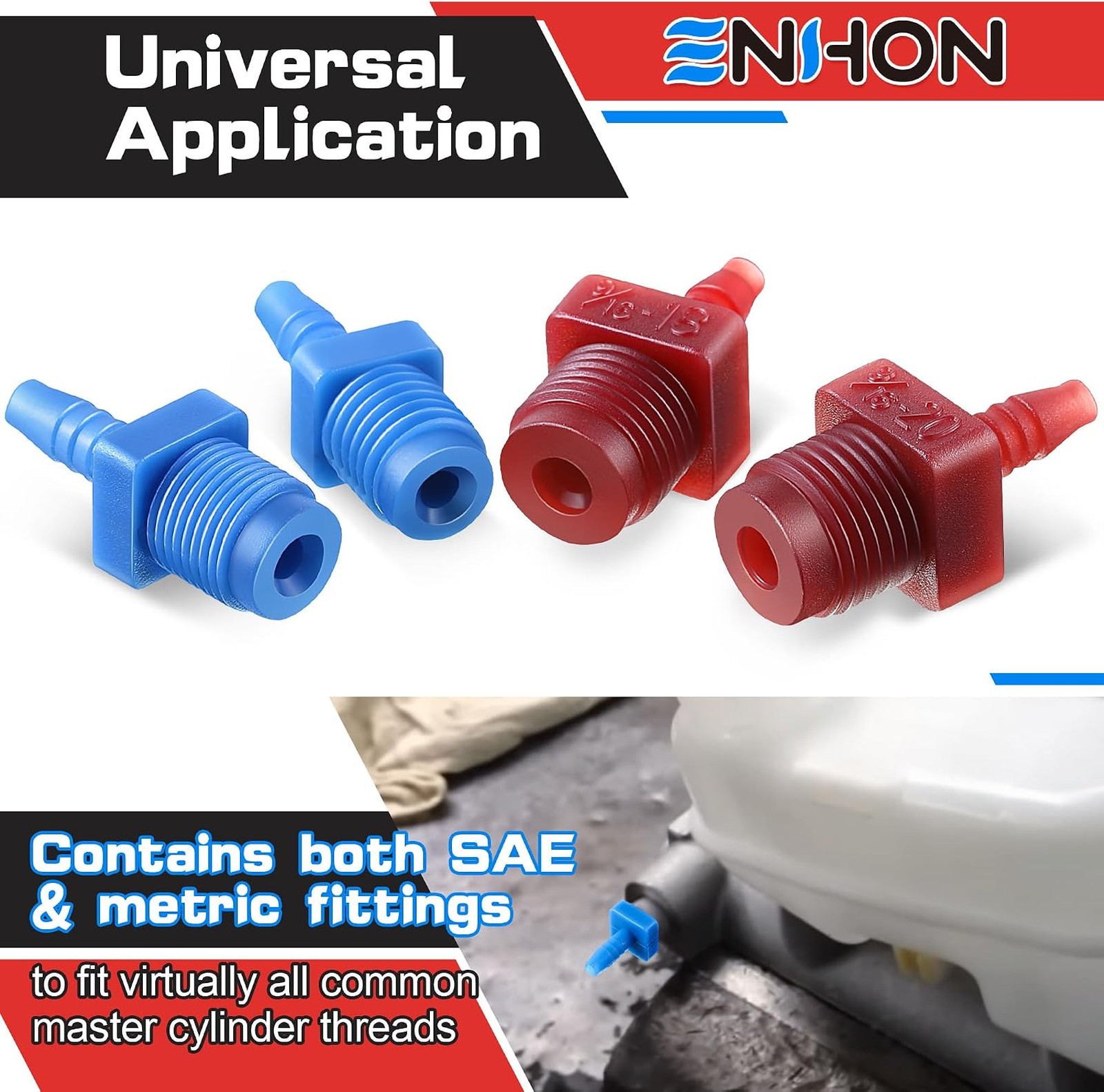 Brake System Bleeder Kit Replacement for 14151 Includes 22 Inch Hose Clips SAE