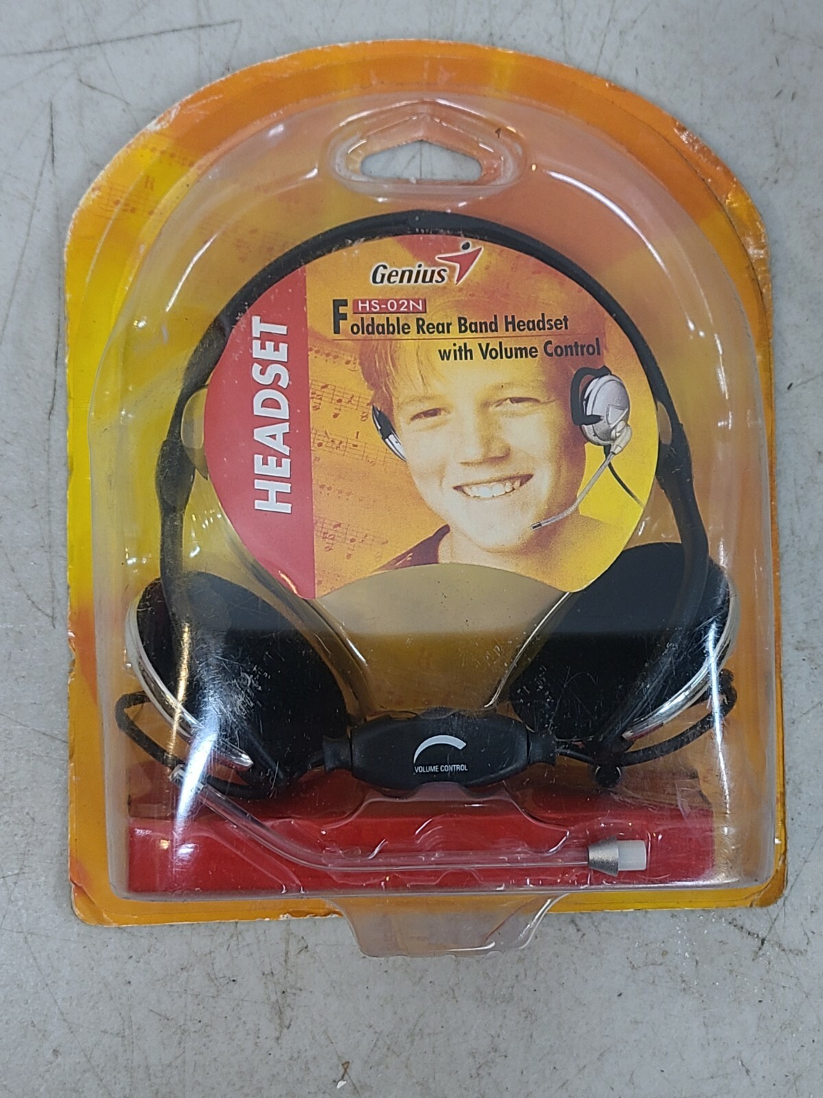 Genius Foldable Rear Band Headset w/Volume Control. HS-02N