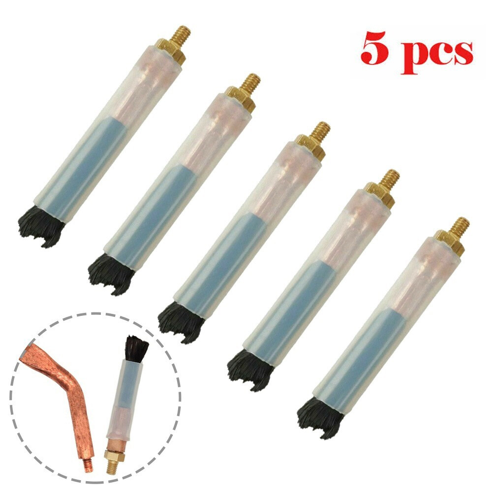 5X M6 Weld Cleaning Brush Thread 6mm Carbon Fiber Polish Weld Brush For Tig Mig
