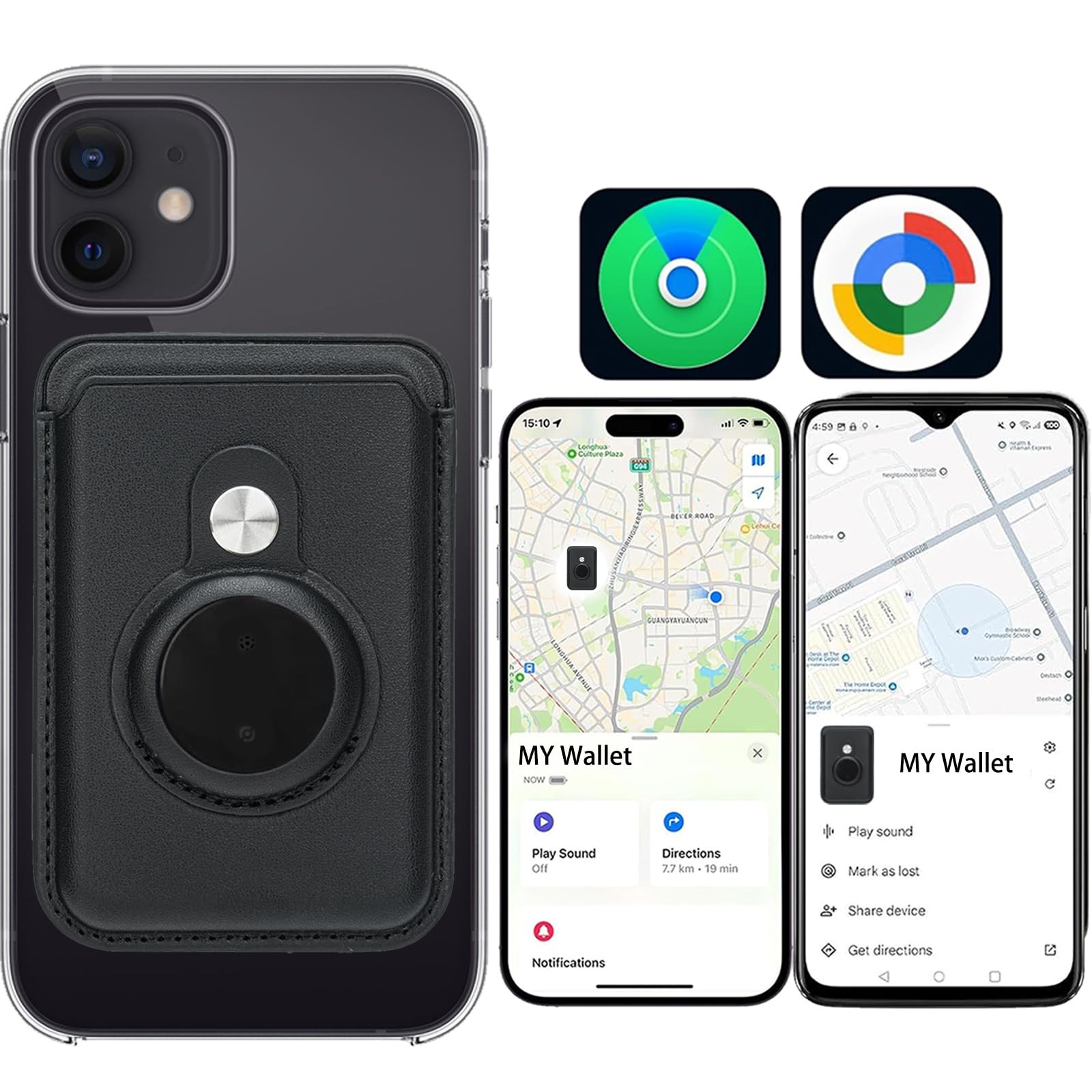 for MagSafe Wallet Work with Find My Functionality for iOS and Android Strong...