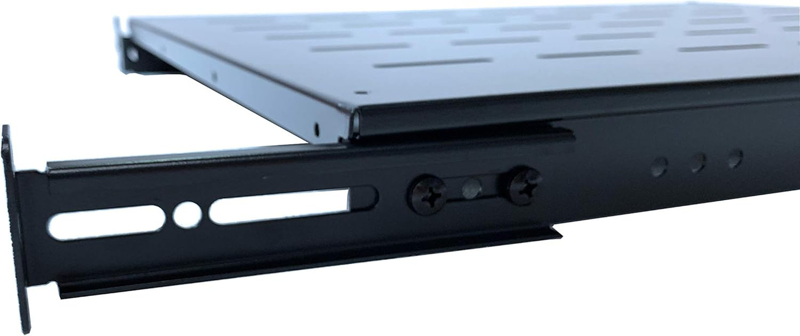 Adjustable 1U Rack Server Shelf for 19" 4 Post Network Racks (21.5-28" Depth)