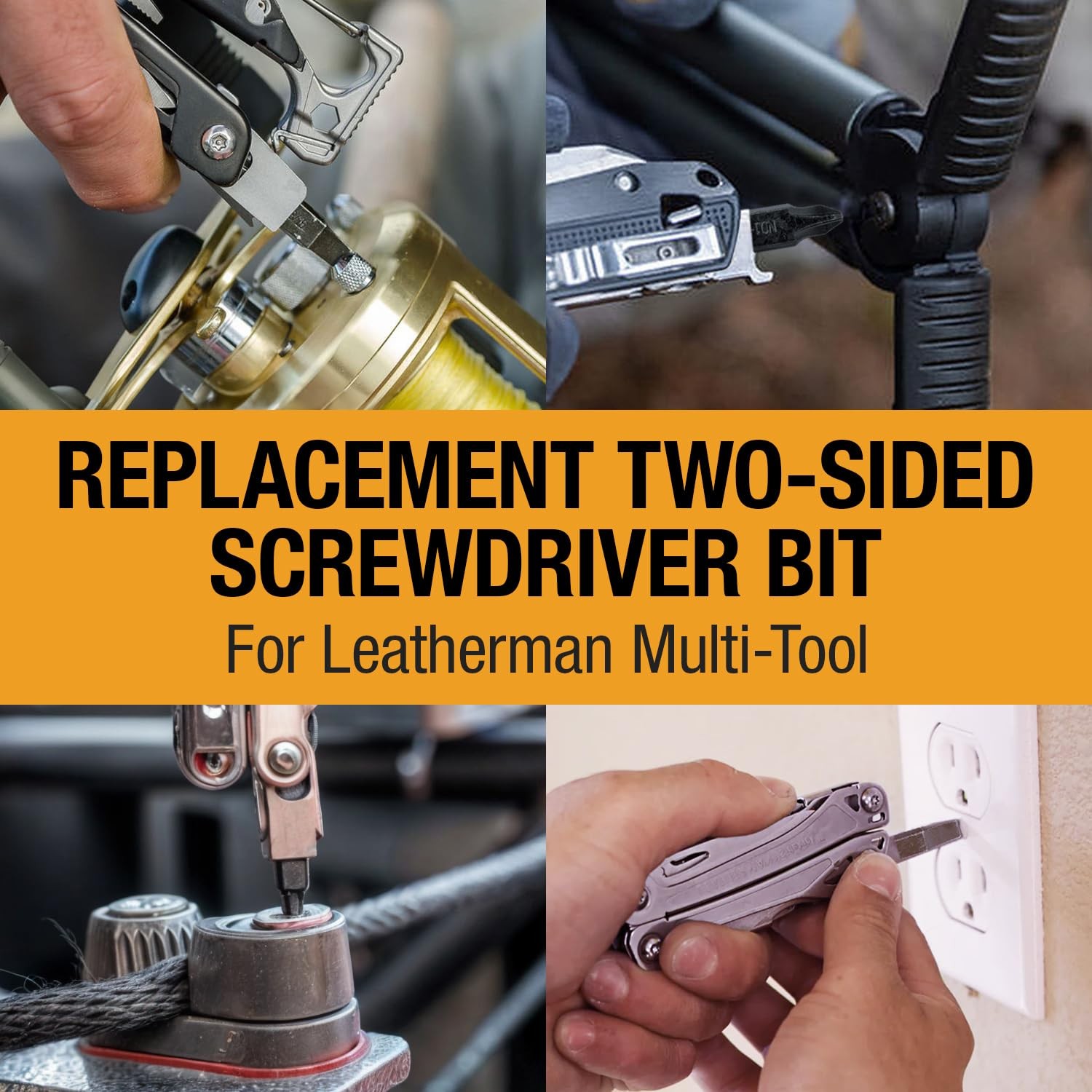 [3 Pack] Replacement Two-Sided Screwdriver Bit For Leatherman Multi-Tool - #1...