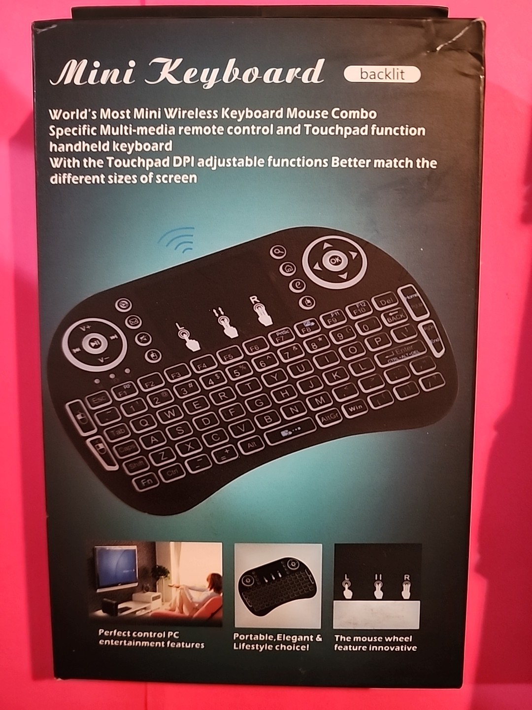 Mini keyboard With backlight rechargeable portable NEW FREE SHIPPING