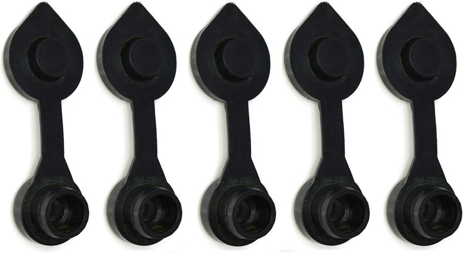 Universal Black Fuel Gas Can Vent Cap 5-Pack Compatible with Chilton Briggs Roto