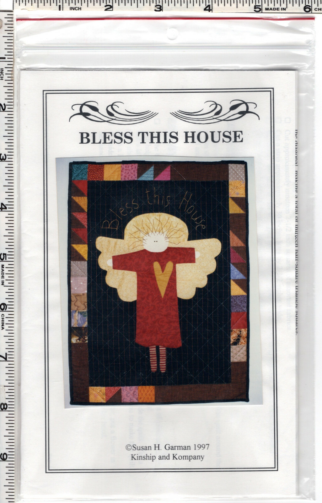 "Bless This House" ©1995 Kinship & Kompany Sewing Quilting Applique Piecing Patt