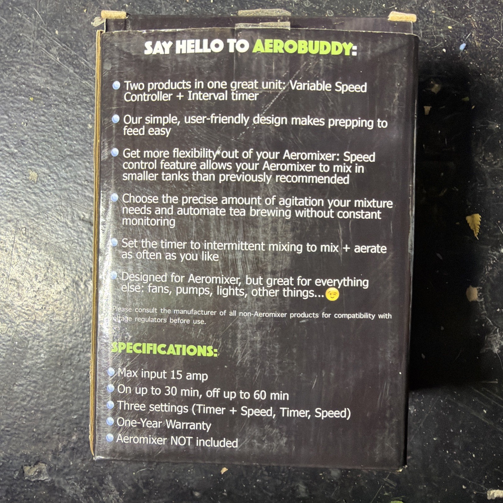 AEROMIXER AEROBUDDY Timer + Power Controller