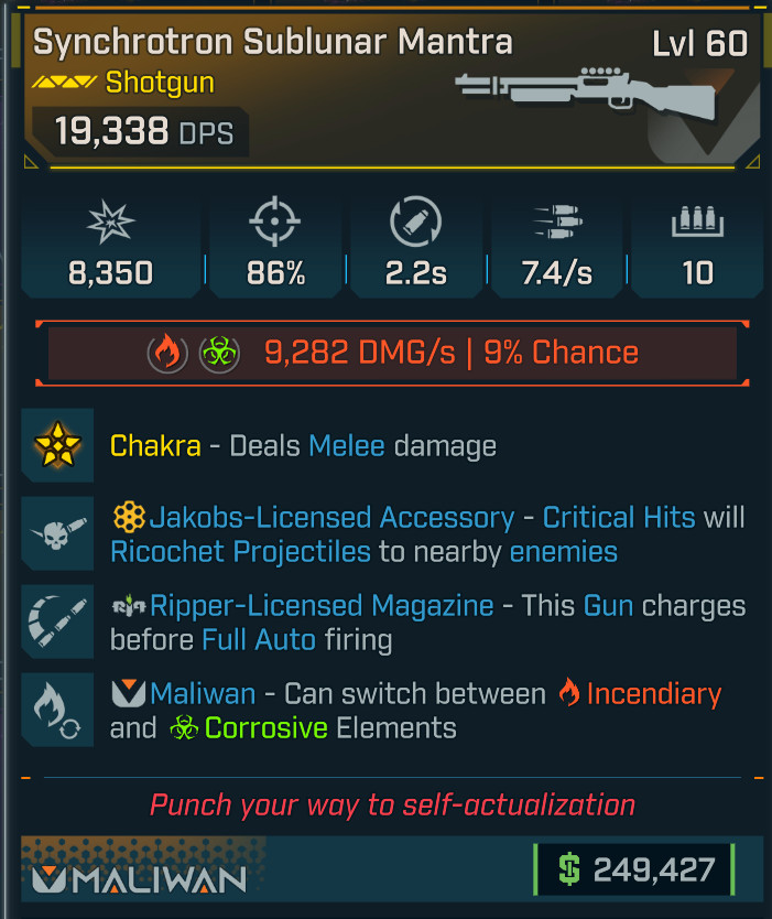 Borderlands 4⭐MANTRA SHOTGUN⭐INCENDIARY/CORROSIVE⭐JAKOBS ⭐RIPPER MAG