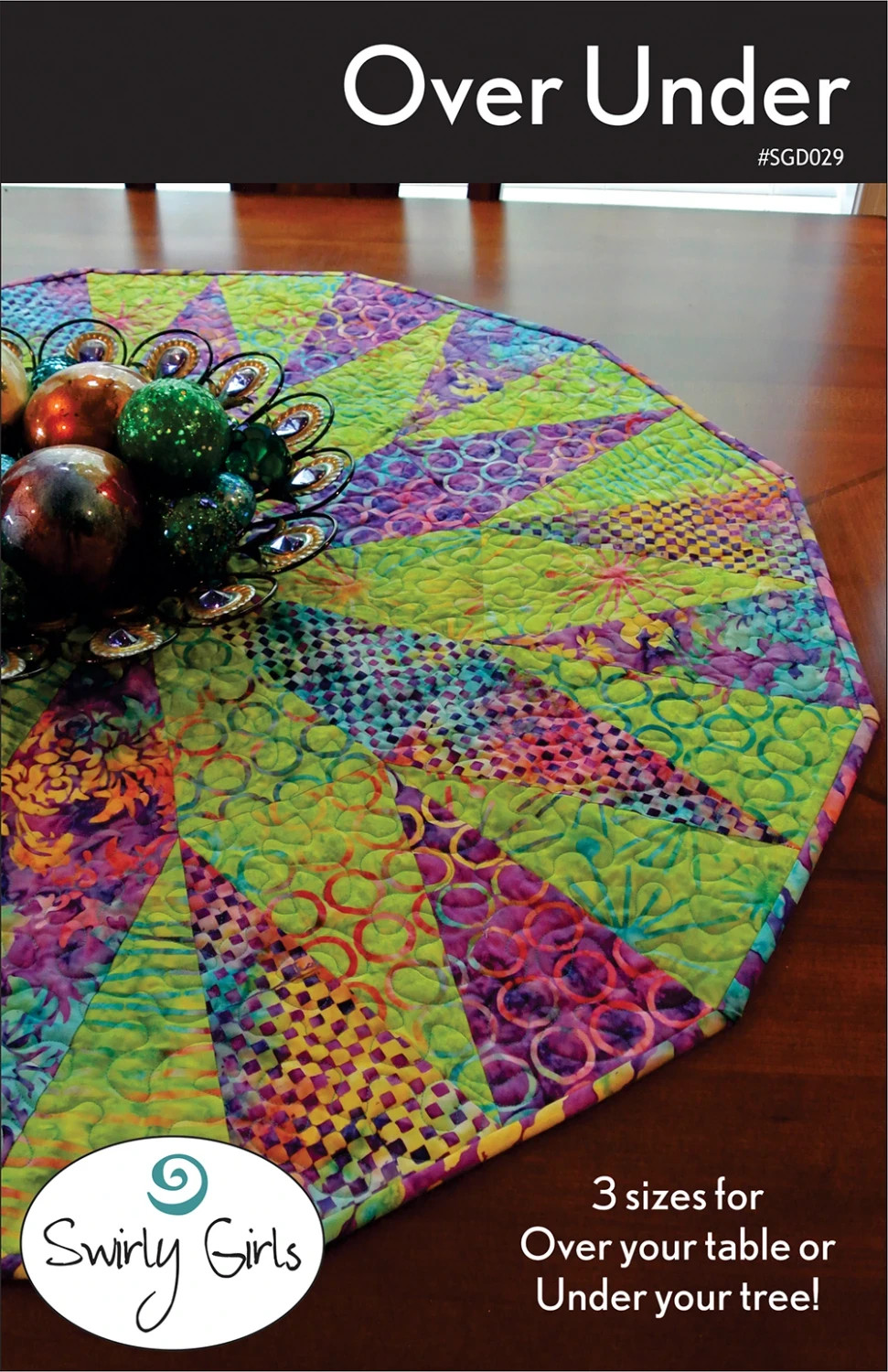 OVER UNDER Table Topper or Tree Skirt Pattern by Swirly Girls Finishes in 3 Sizs