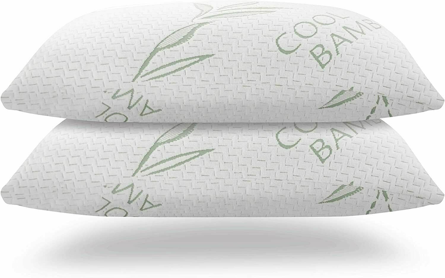 2 Pack Bamboo Memory Foam King Size Bed Pillow Cool Hypoallergenic Luxury USA
