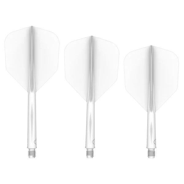 WHITE INTERMEDIATE NO6 MISSION FORCE 90  1 PIECE MOLDED SHAFT & FLIGHT SYSTEM