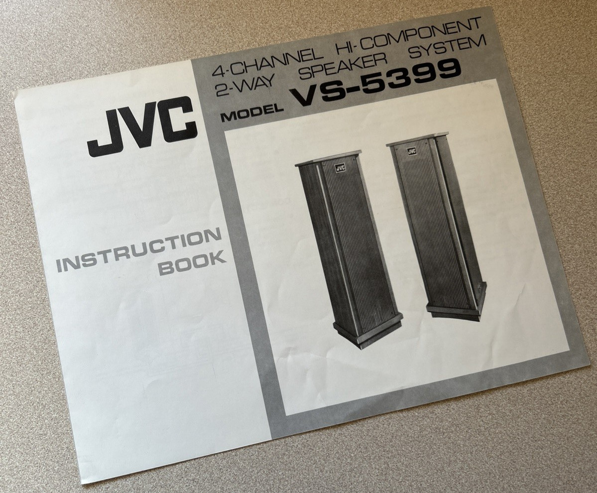 JVC VS-5399 SPEAKER SYSTEM ORIGINAL INSTRUCTION BOOK D1341