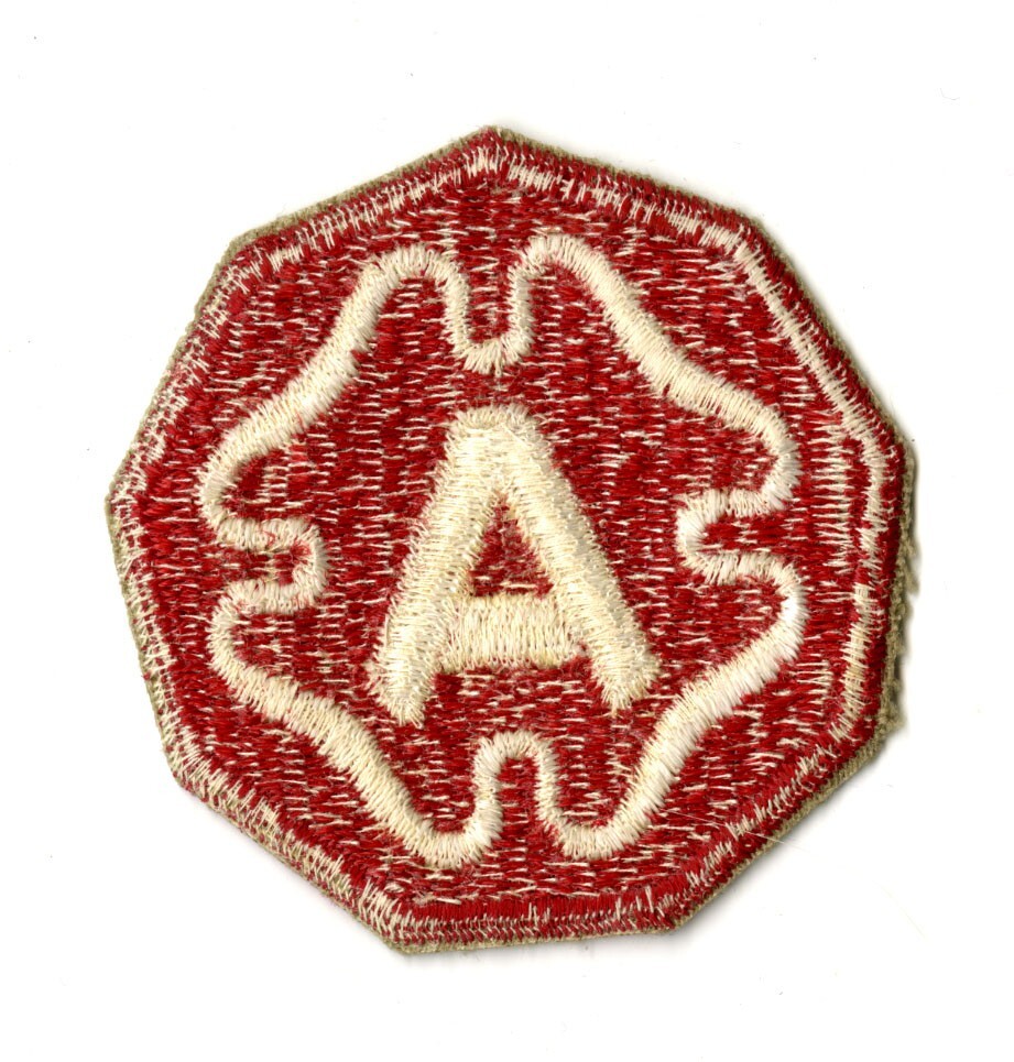 Ninth Army White Back Patch Europe Bulge Germany
