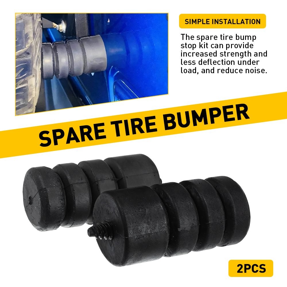 2X Tailgate Spare Tire Bumper Bump Stop Pad Black Fit Jeep Wrangler JL 2018-2023