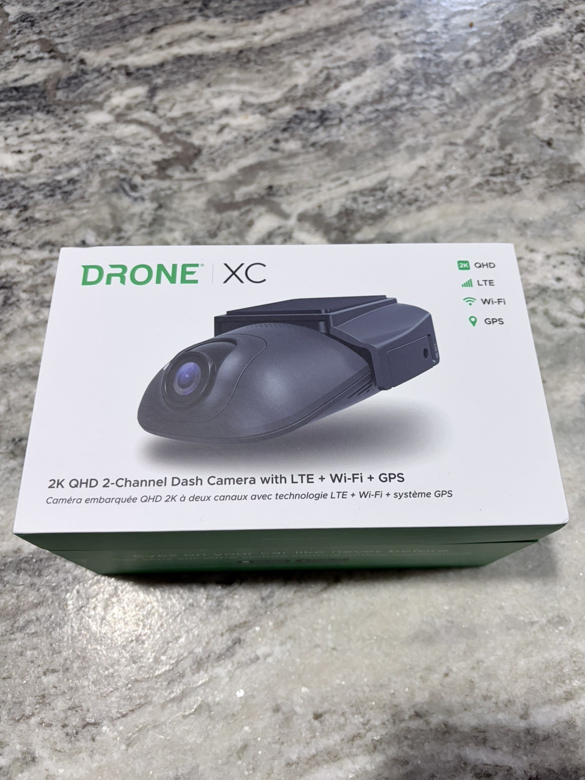 Firstech Drone XC-LTE Dash Camera with LTE + GPS + Wi-Fi   2K QHD 2-C Drive Cam
