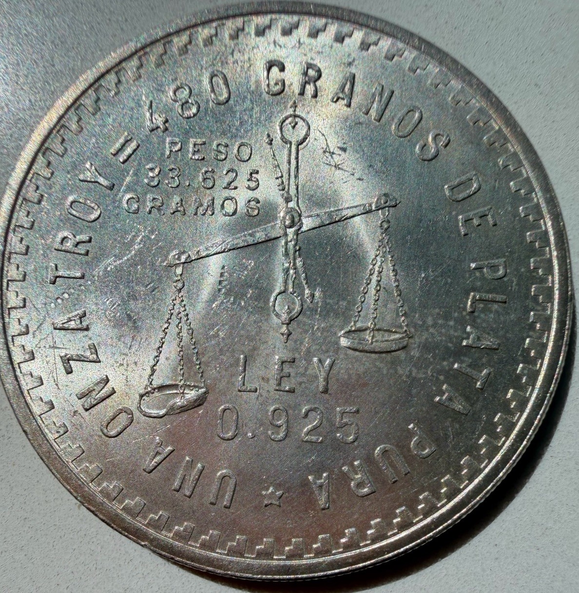1949 Mexico Silver Onza - Key Date & Mint Luster Cartwheels!