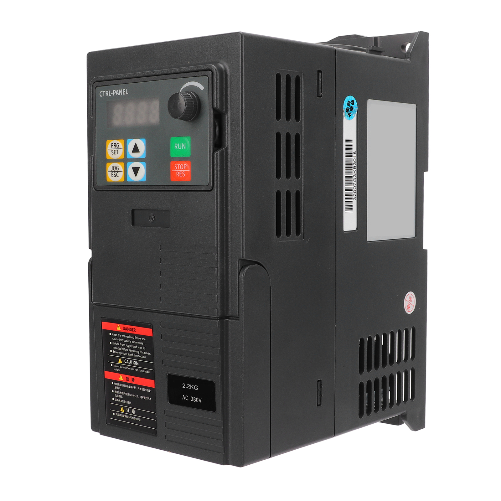 2.2kw 5.8A Variable Frequency Drive VFD Vector Controller 3Phase 380‑440V 0‑440V