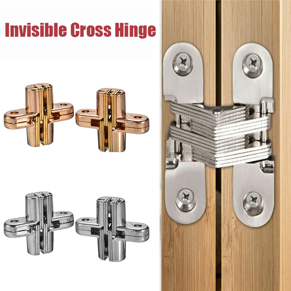 Invisible Cross Hinge Hidden Concealed Cabinet Cupboard Door Hinge