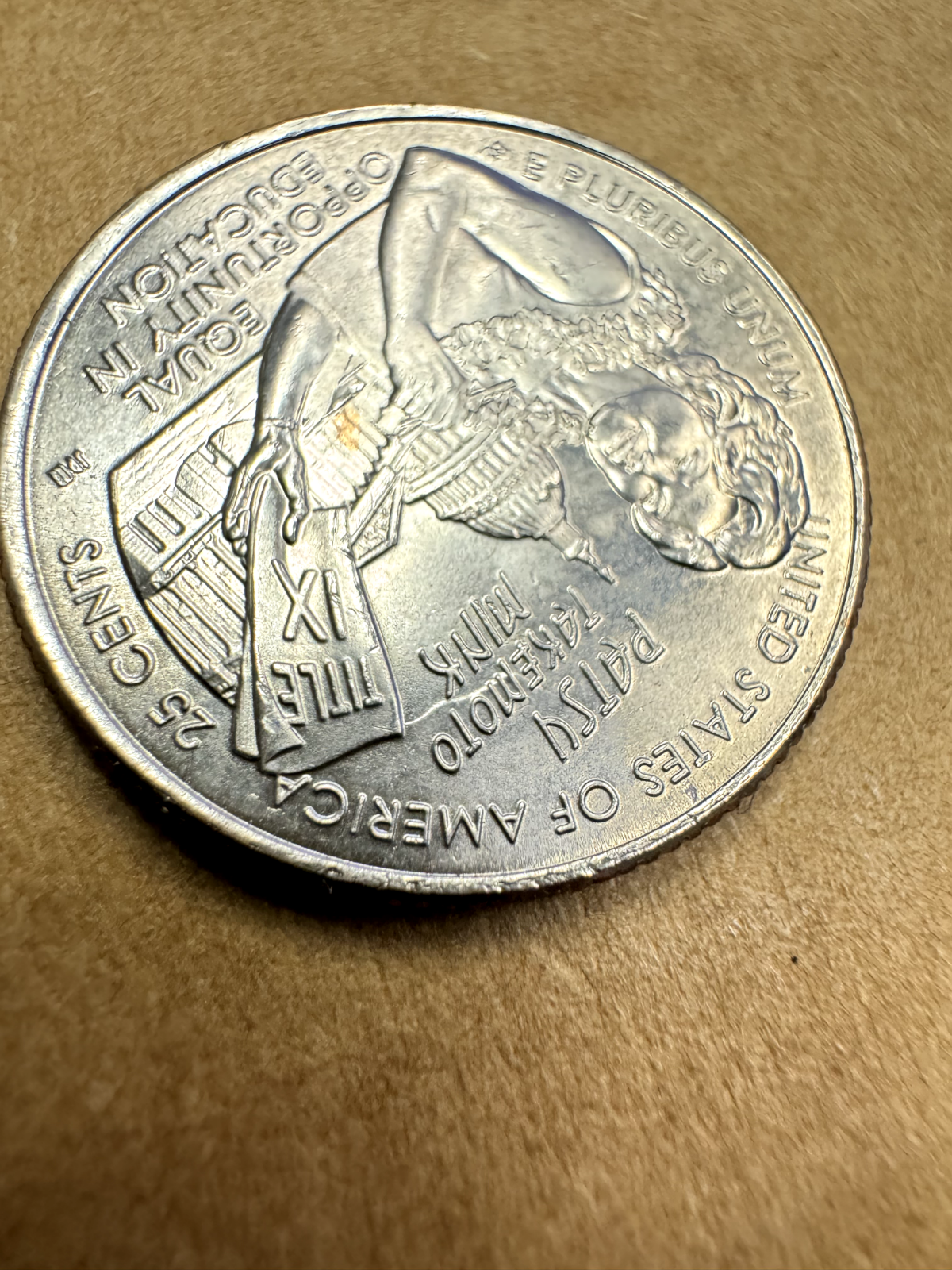 2024-P Patsy Takemoto Mink - DIE CLASH ERROR QUARTER - Beautiful Coin!