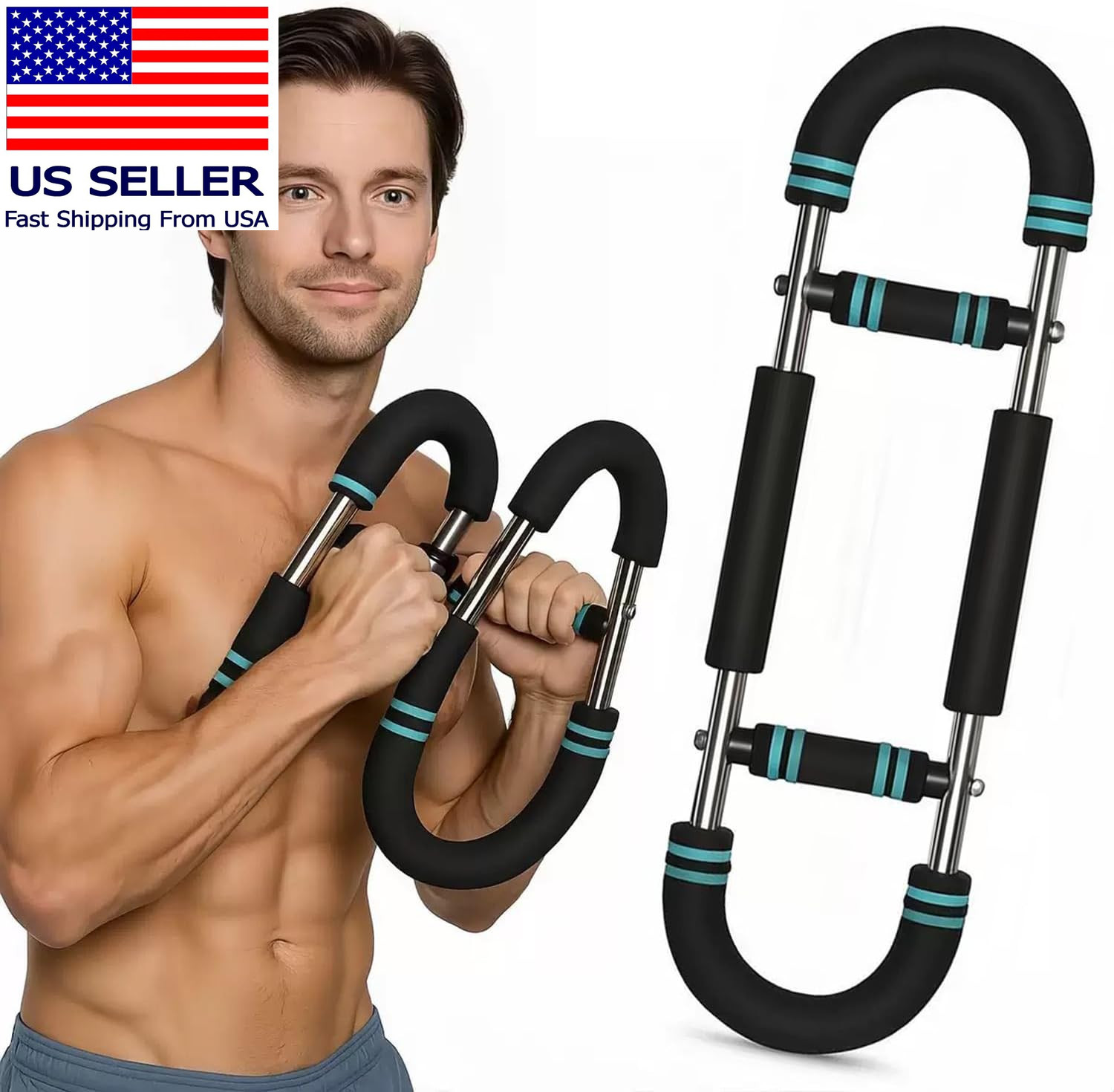 Twister Arm Exerciser,40-110Lb Adjustable Chest Workout Equipment, Forearm Trice