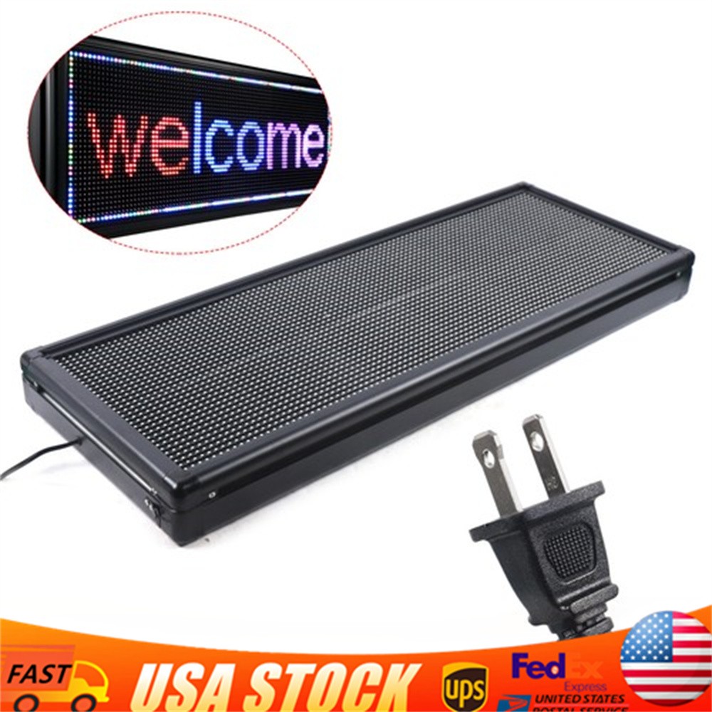 40"x15" LED Scrolling Sign Programmable Digital Display Board Sign Full Color