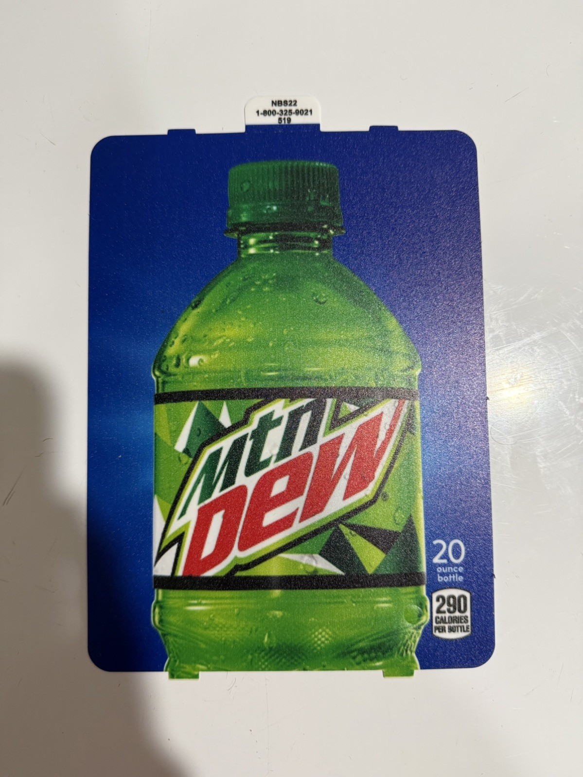 DIXIE NARCO 501E & 276E HVV VENDING MACHINE Mtn Dew 20oz Bottle VEND LABEL