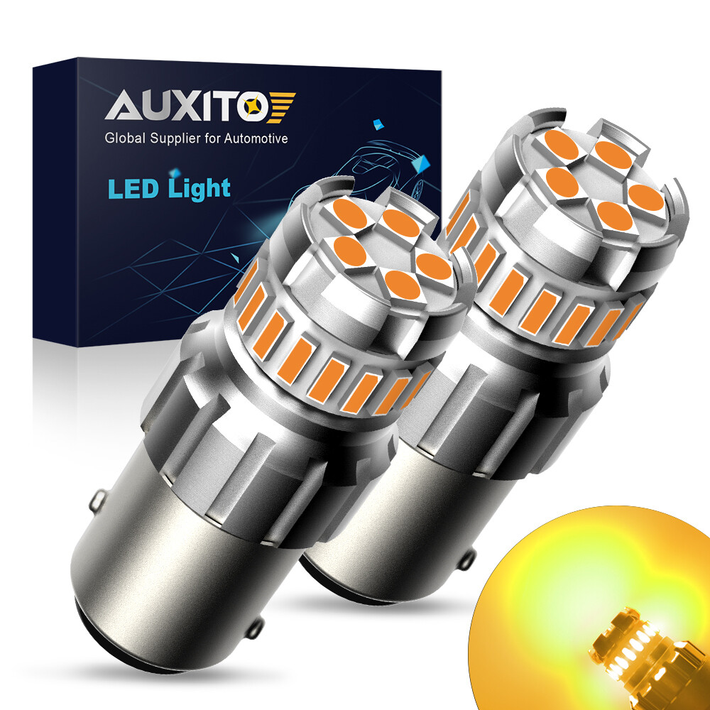 AUXITO 1156 7506 LED Turn Light Signal Amber Flash Canbus Error Free 2F 2/10x
