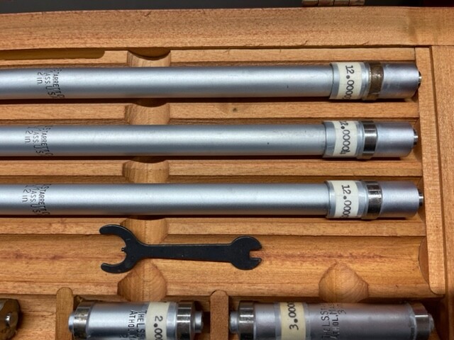 Starrett S244C Precision End Measuring Rod Set 4-5" Range Vintage