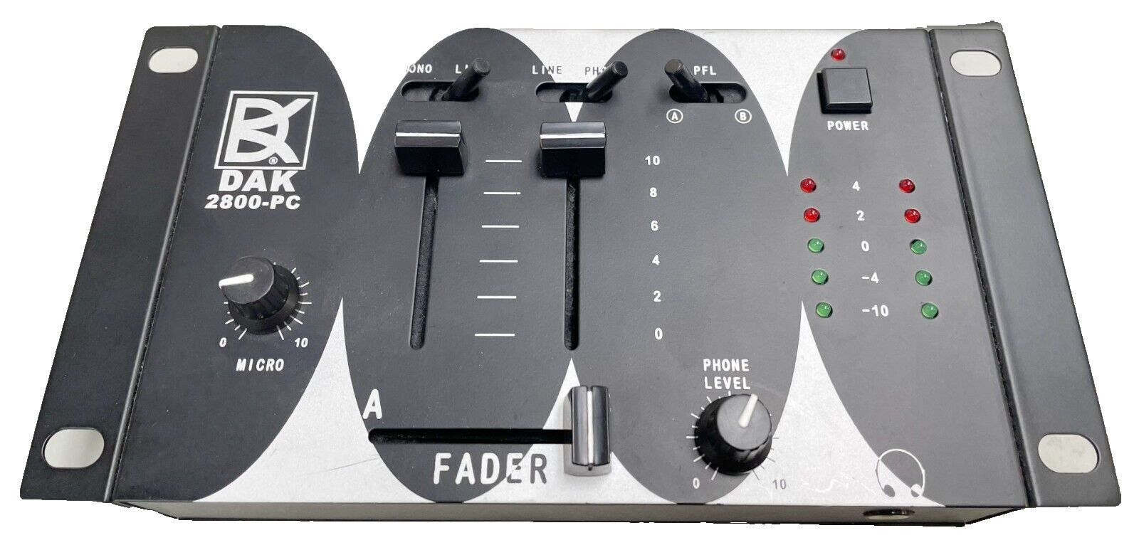 DAK 2800 PC Interface DJ Mixer Stereo NO POWER CORD