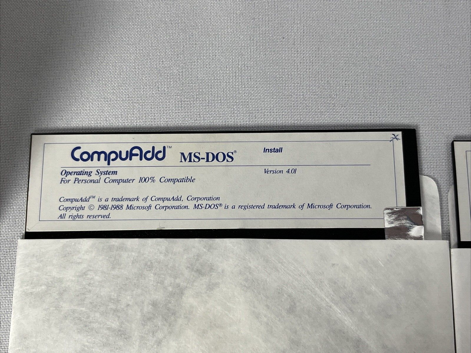 CompuAdd Software - 5.25” Disk Set of 7 - MS-DOS W Case 1981- 1988 - Vintage