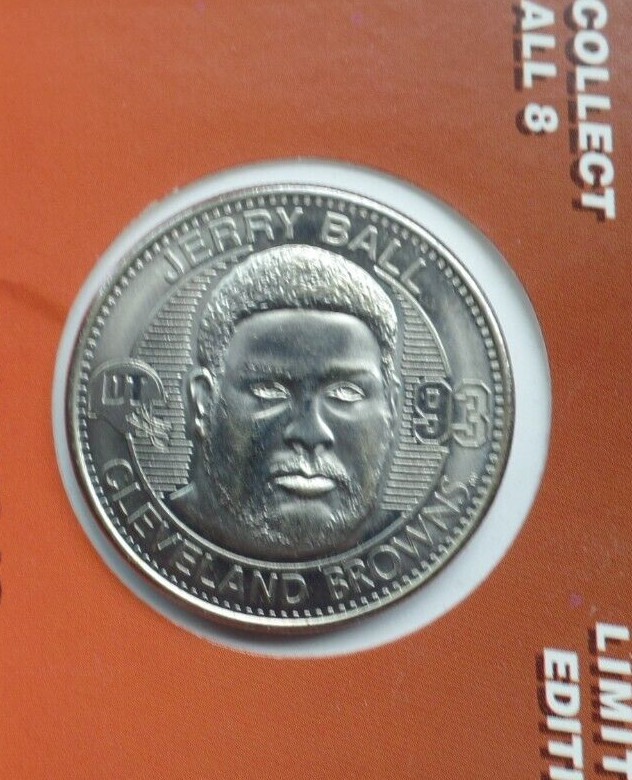 Jerry Ball #93  1999 Cleveland Browns collectible coin #7 Giant Eagle FREE SHIP