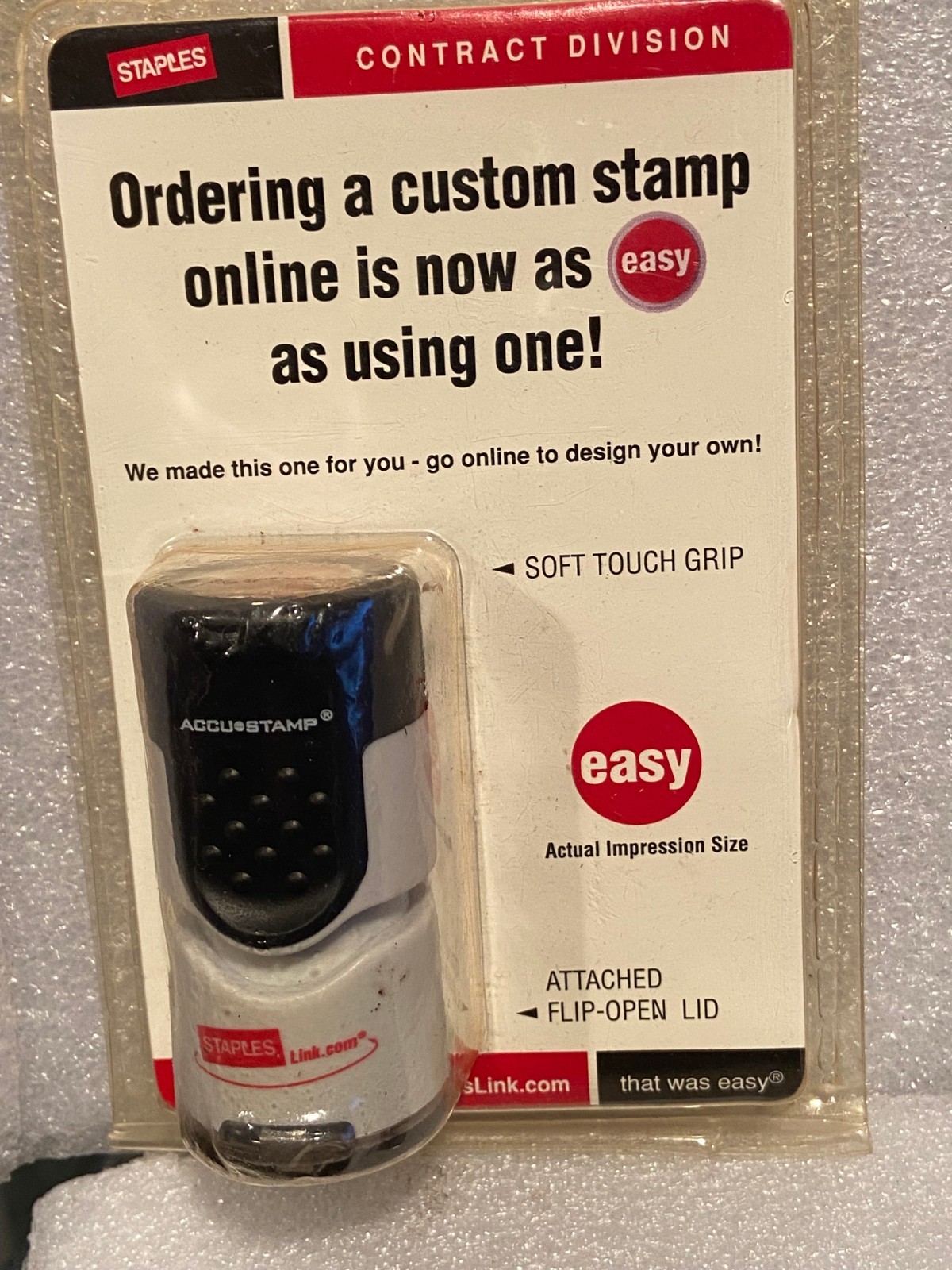 Staples Custom Stamp Sample Pack EASY Stamp *NEW* j2