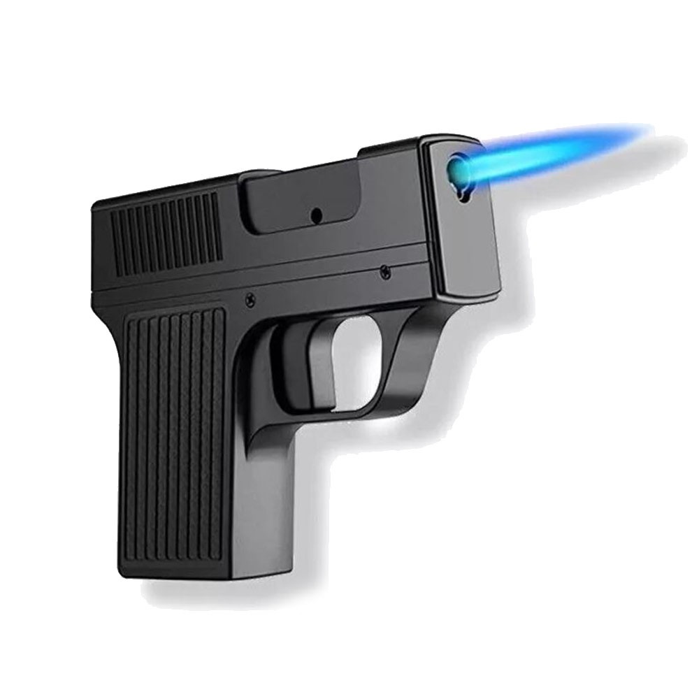 1-2pc Unique Butane Cigarette LIGHTER&CASE Adjustable Jet Torch Flame Pistol Gun