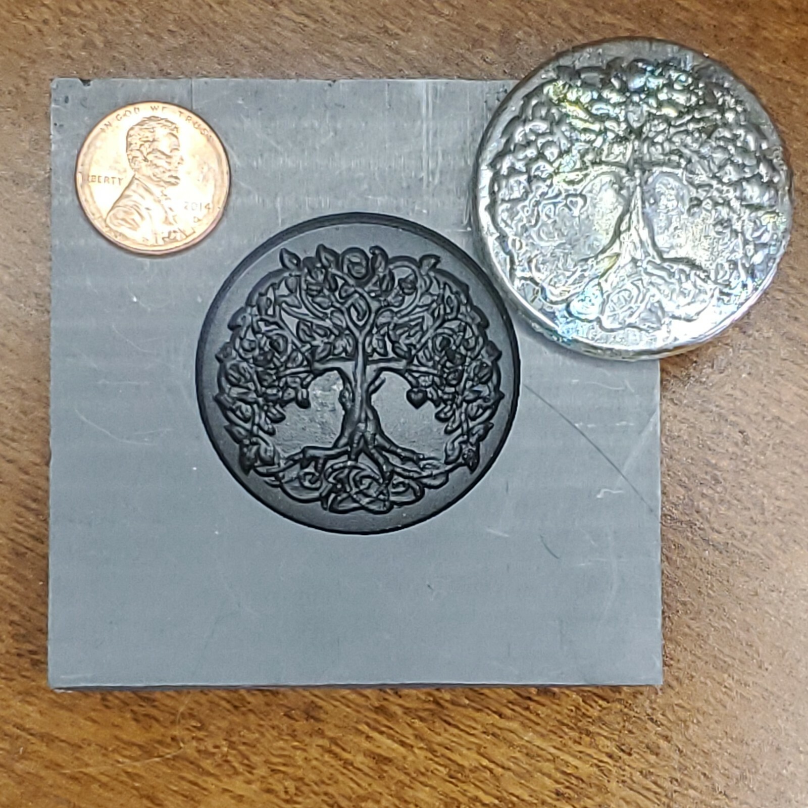 Tree of life  3D Graphite Ingot Mold Gold Silver Copper Tin Melting Casting
