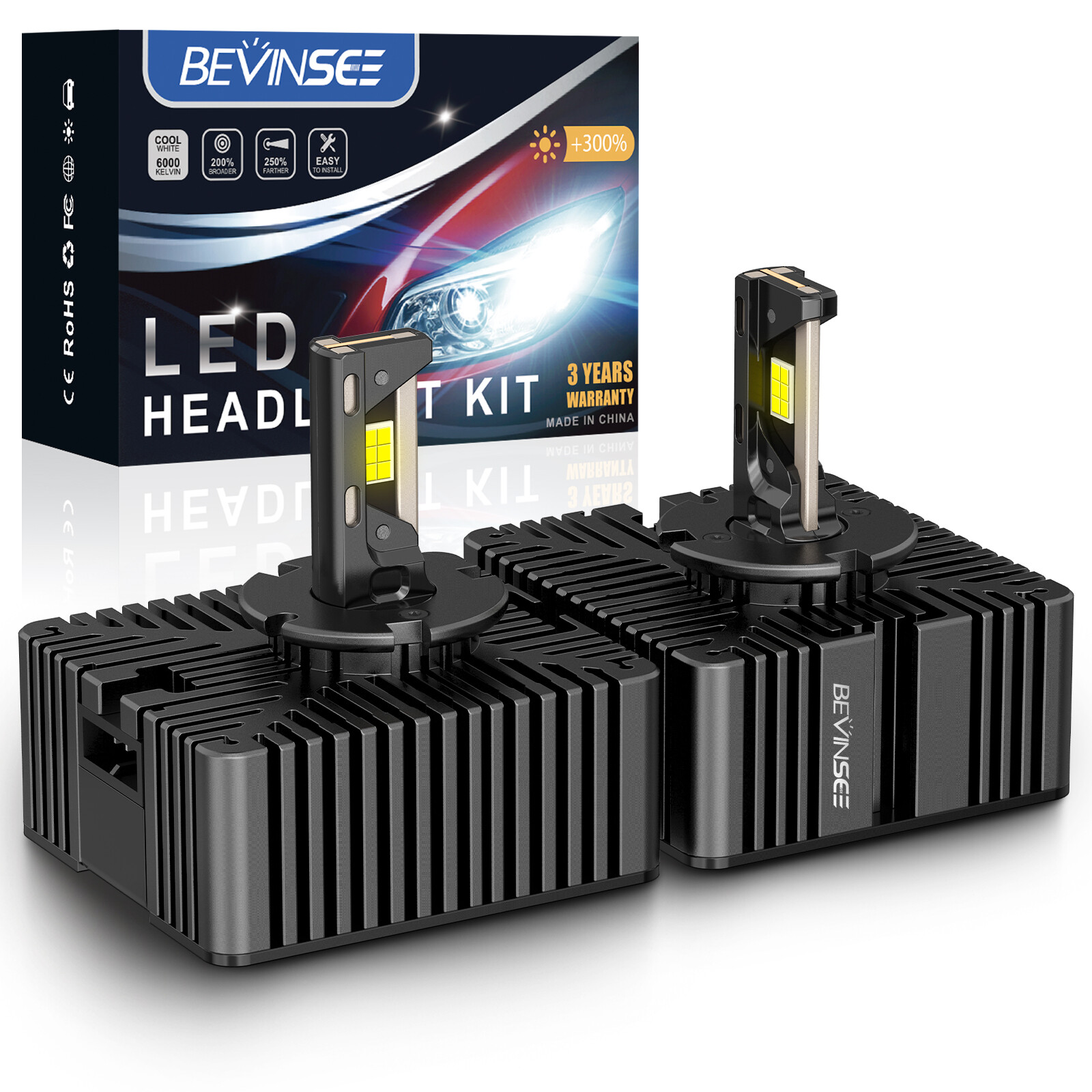 D5S LED Headlight Bulbs HID Replace for GMC Sierra 1500 2500 3500 HD 2016-2020