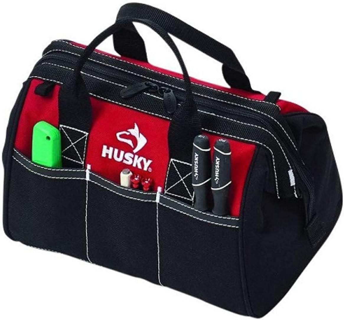 Husky 12 Inch Contractor’s Multi-Purpose Water-Resistant Tool Bag