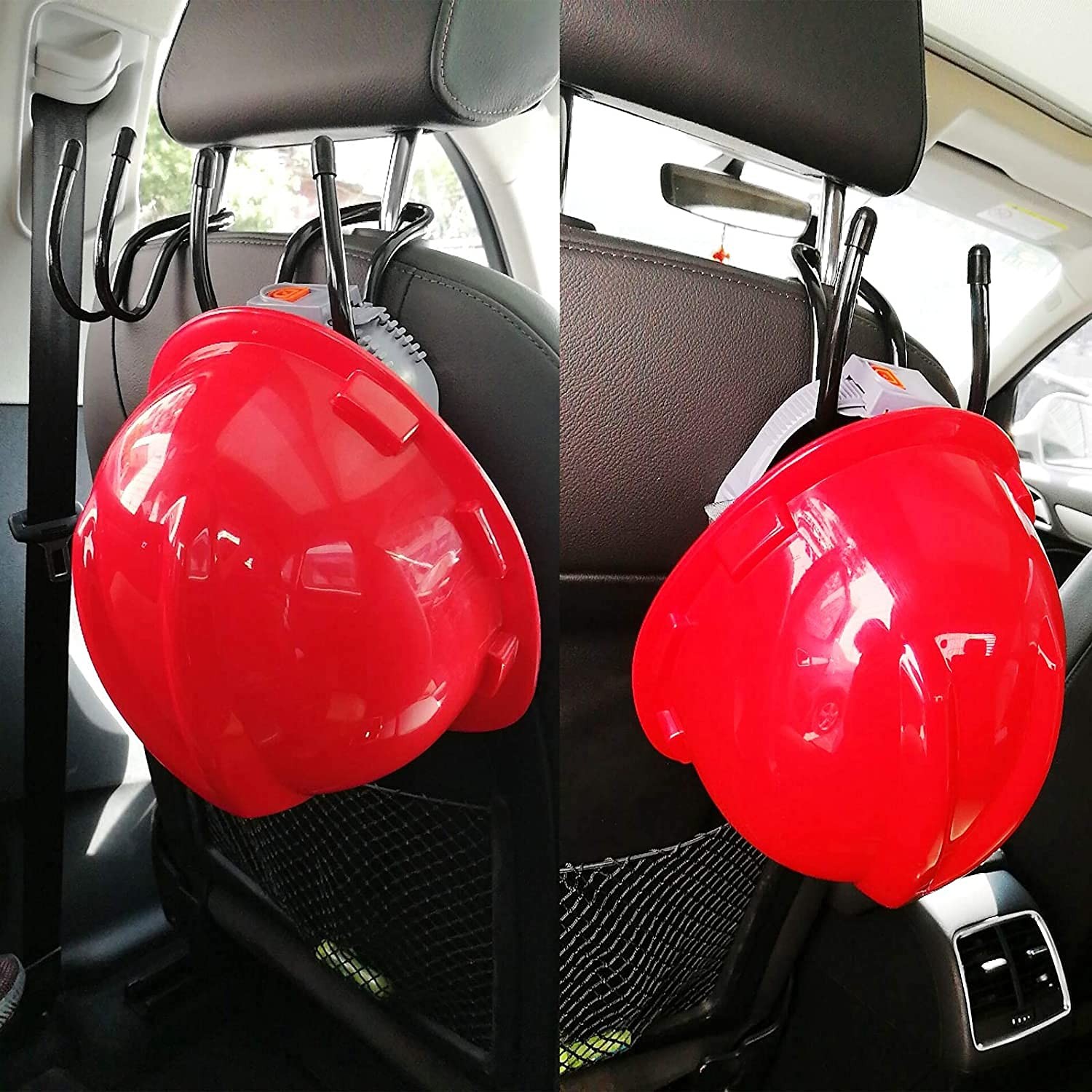 Flexible Over The Seat Hard Hat Rack Holder Hanger for Red