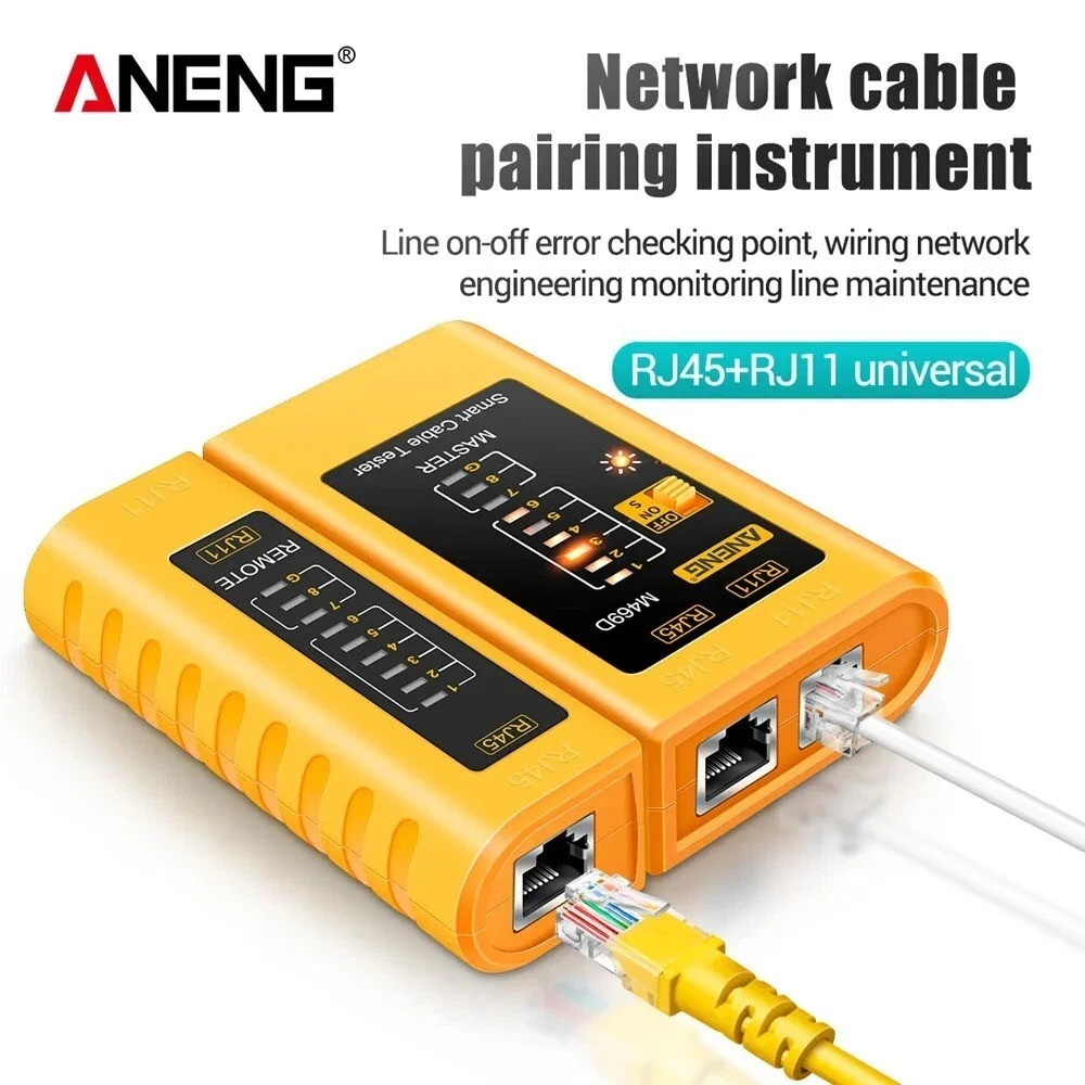 Network Ethernet Lan Internet Cable Tester Test Tool Cat5 RJ11 RJ12 RJ45