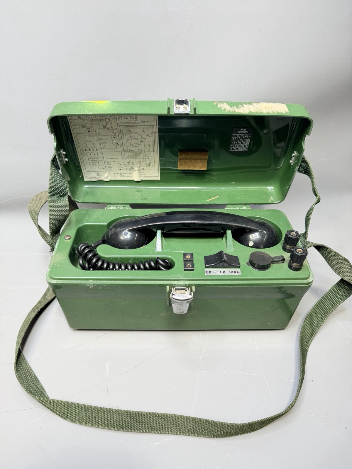 British Army PYE Field Telephone In Very Good Used Condition B