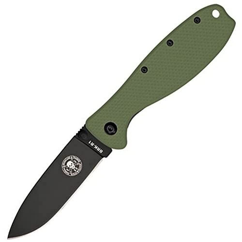 BRK Designed By ESEE 3" AUS-8A Olive Drab/Black GRN Pocket Knife R1ODB