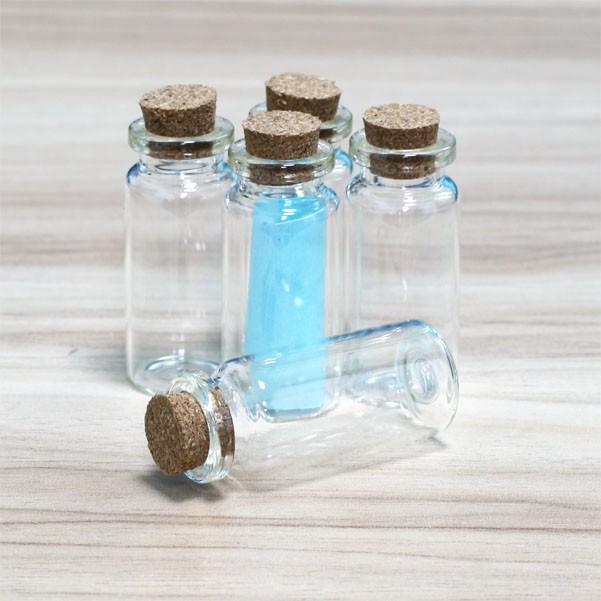10ml 5~100pcs Crafts Tiny Vials glass bottles Empty Message Storage corks DIY