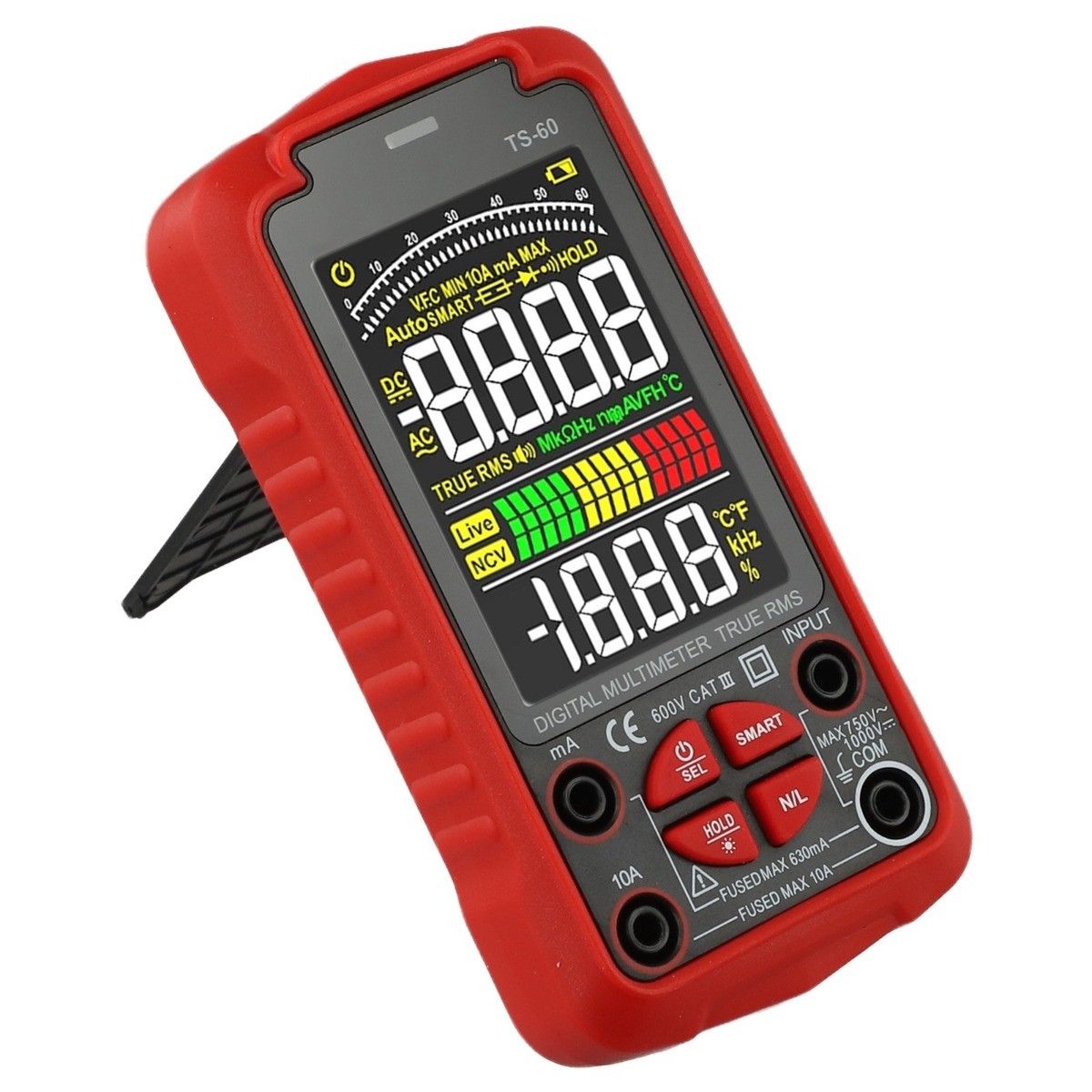 For Smart Digital Multimeter USB Rechargeable TRMS 6000 Counts ACDC Voltmeter