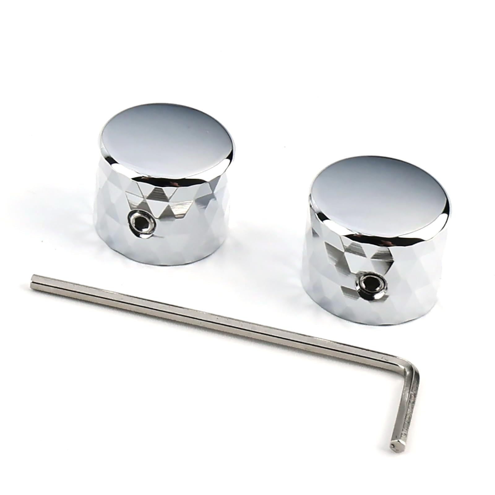 2Pcs Aluminum Alloy Electric Bass Guitar Knobs Speed Control 6.5mm（1/4"&#