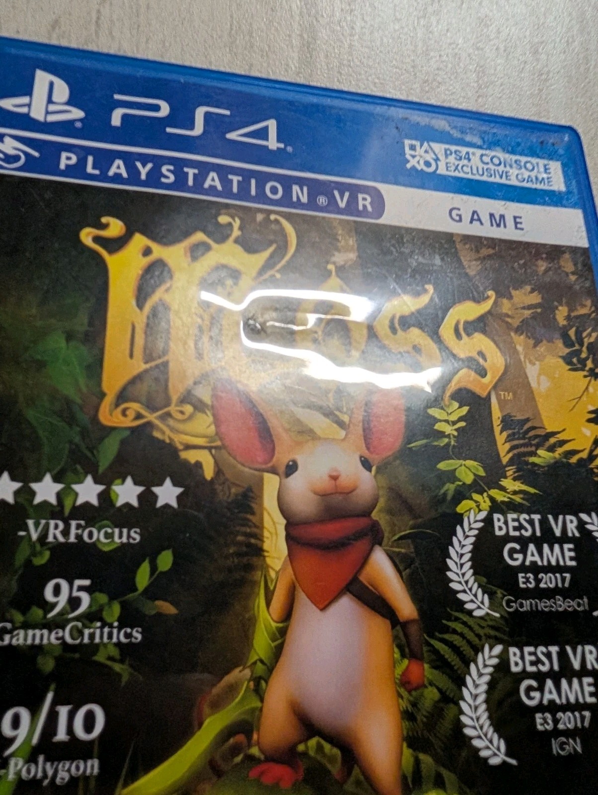 NO GAME Moss PlayStation 4 Case PS4 psvr